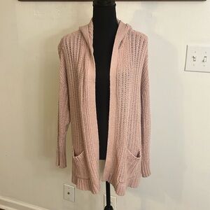 American Eagle Outfitters Long Line Open Front Cardigan W/Pockets, Sz. L.